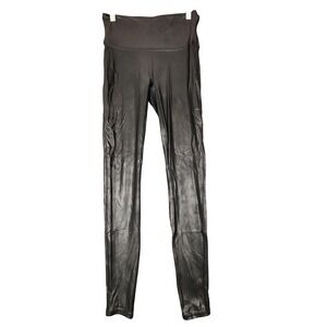 Spanx by Sara Blakely Faux Leather Leggings‎ Black Womens Medium M